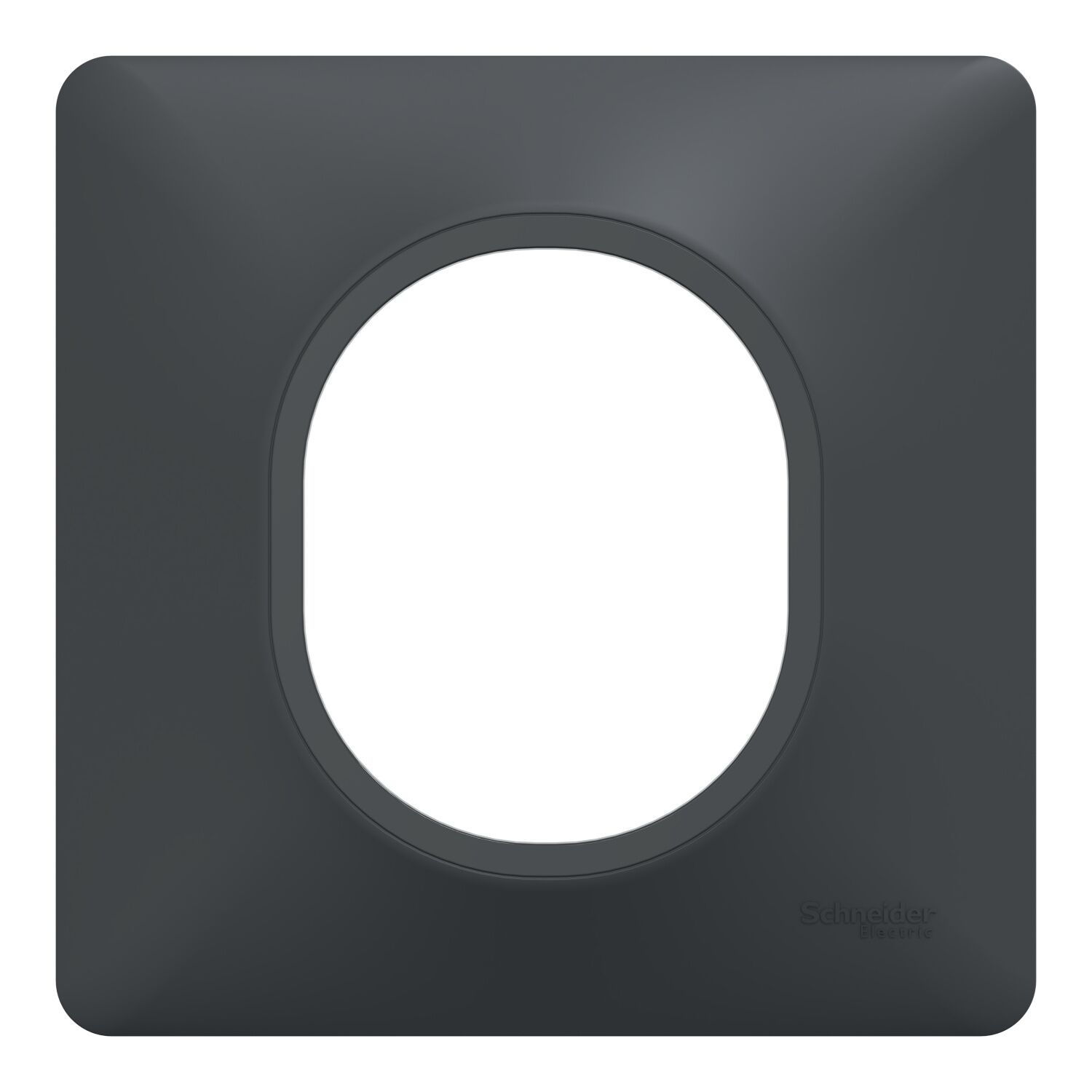 Plaque simple Ovalis gris anthracite - SCHNEIDER ELECTRIC