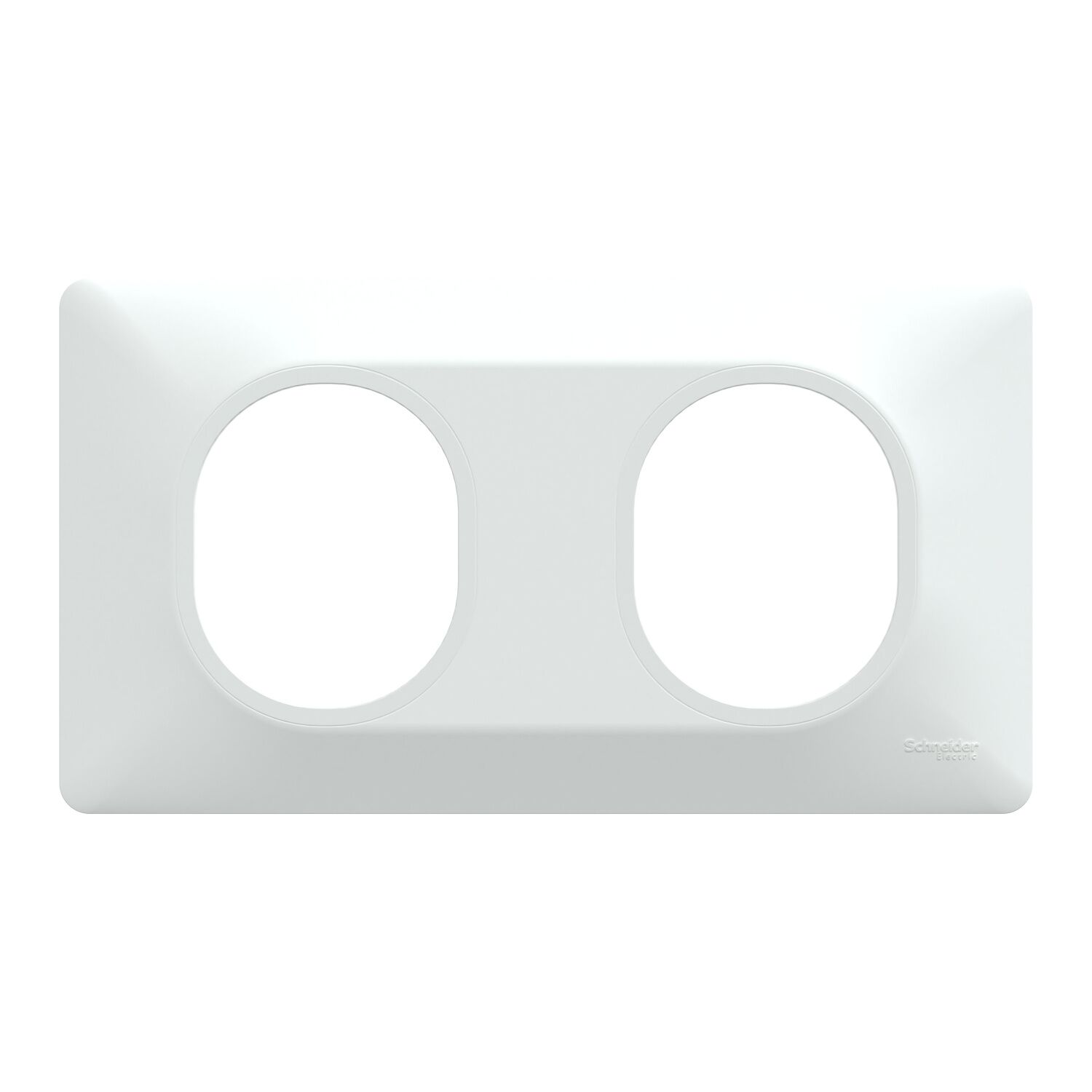 Plaque double horizontale Ovalis blanc - SCHNEIDER ELECTRIC