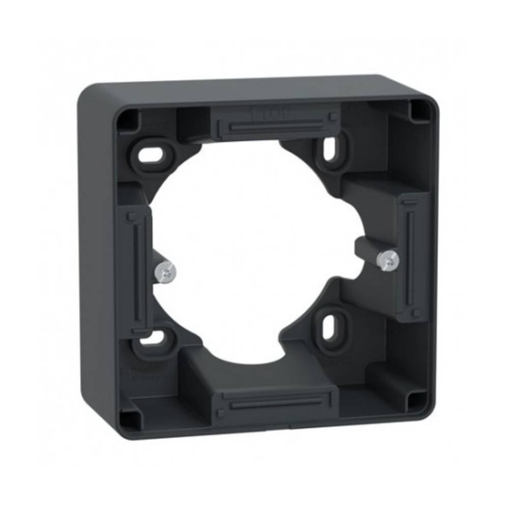 Boîte support pour montage saillie 36mm Ovalis anthracite - SCHNEIDER ELECTRIC