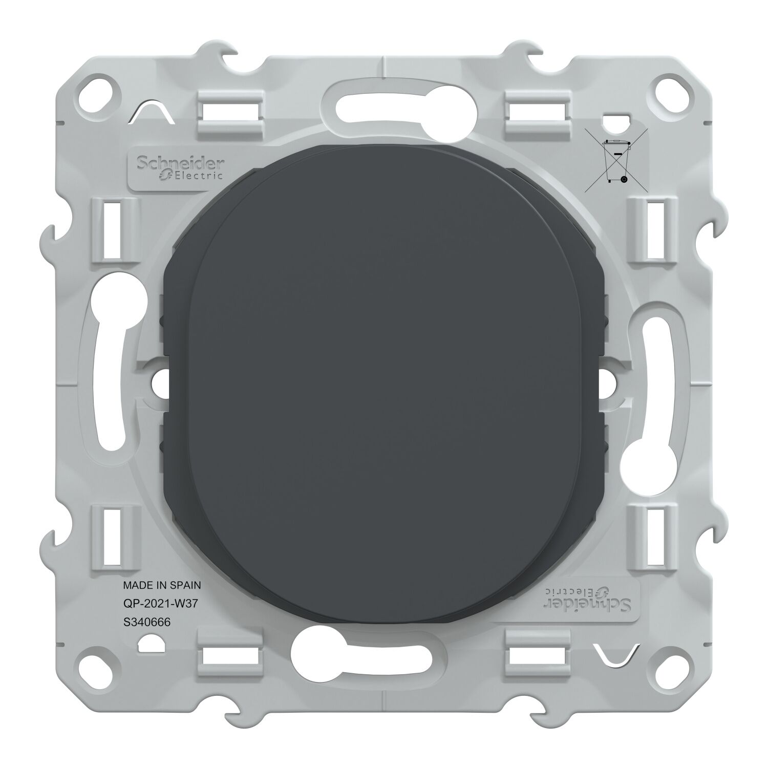 Obturateur à assembler Ovalis anthracite - SCHNEIDER ELECTRIC