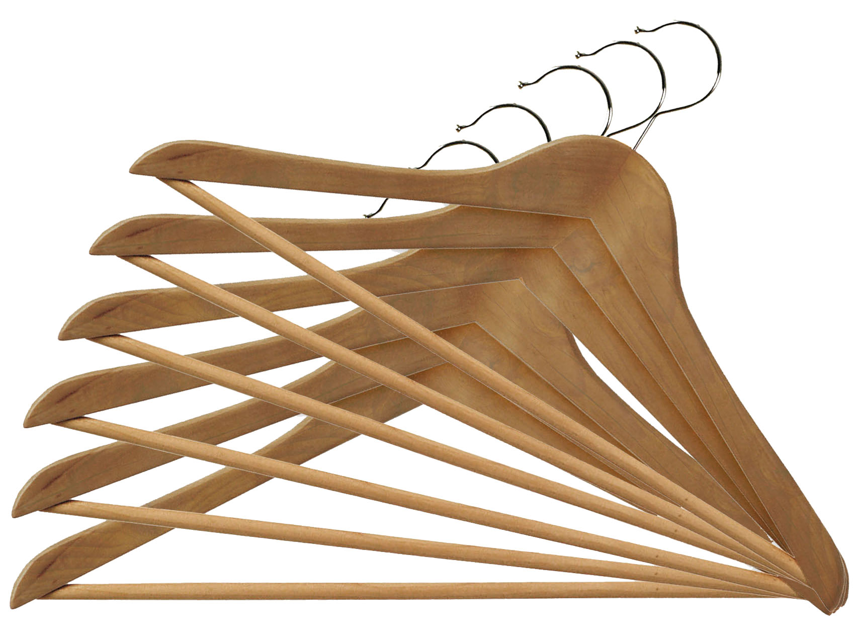 Lot de 6 cintres bois clair - ORDINETT