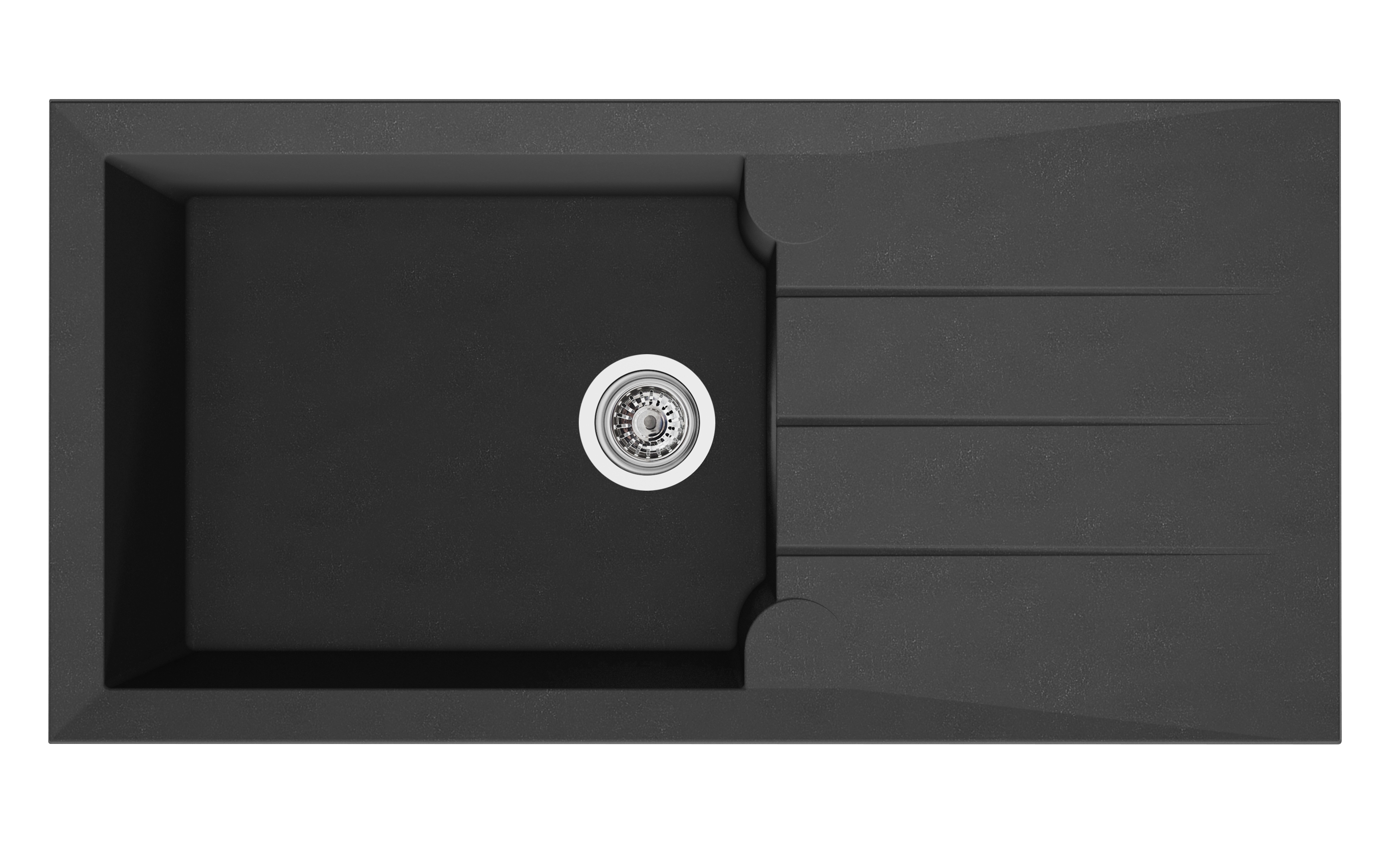 Evier à encastrer ALINEO 1GC1E en QUARTZOLIT gris titane
