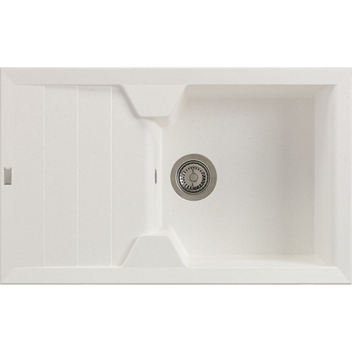 Evier à encastrer 1 cuve 81 cm blanc Victoria