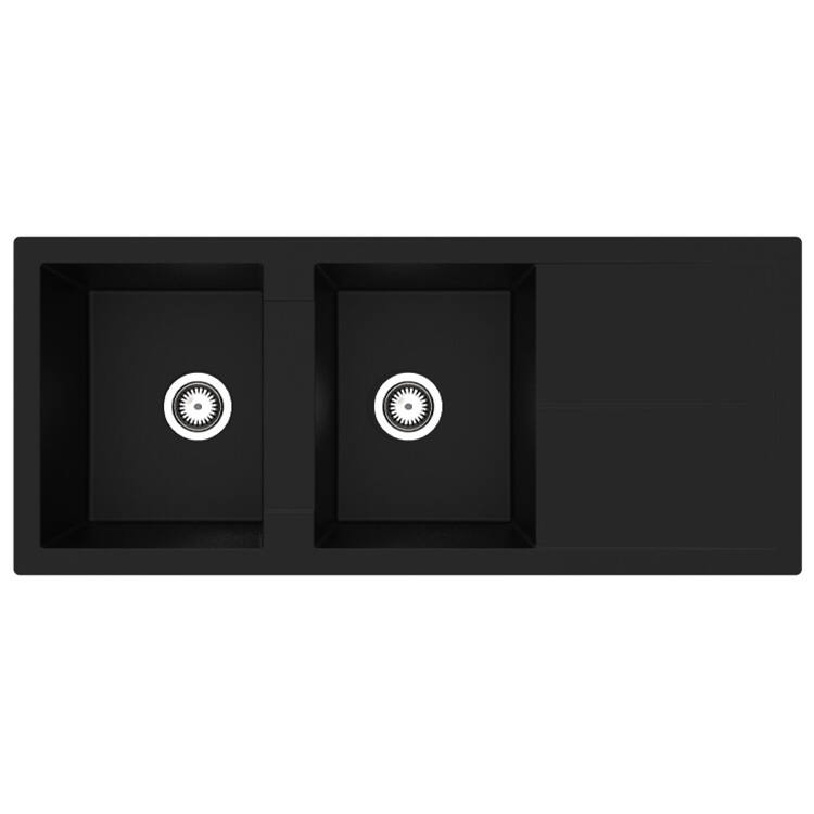 Evier 2 bacs 116x50cm Nali noir - DIADEM