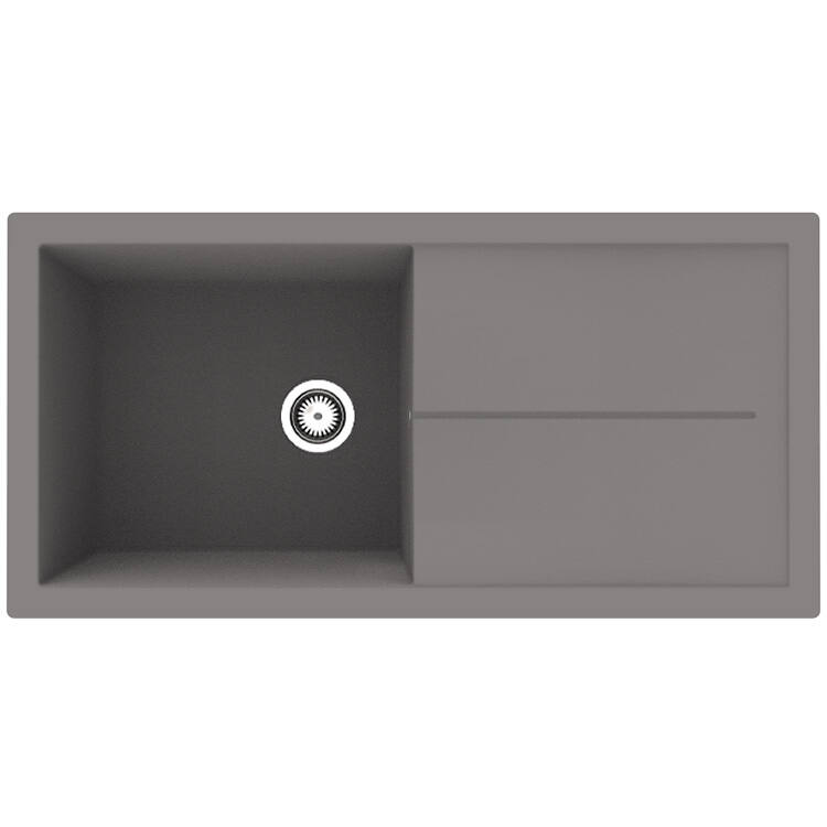 Evier 1 bac 100x50cm Nali gris - DIADEM