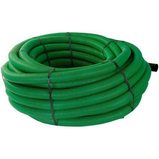 Gaine TPC annelée verte en couronne