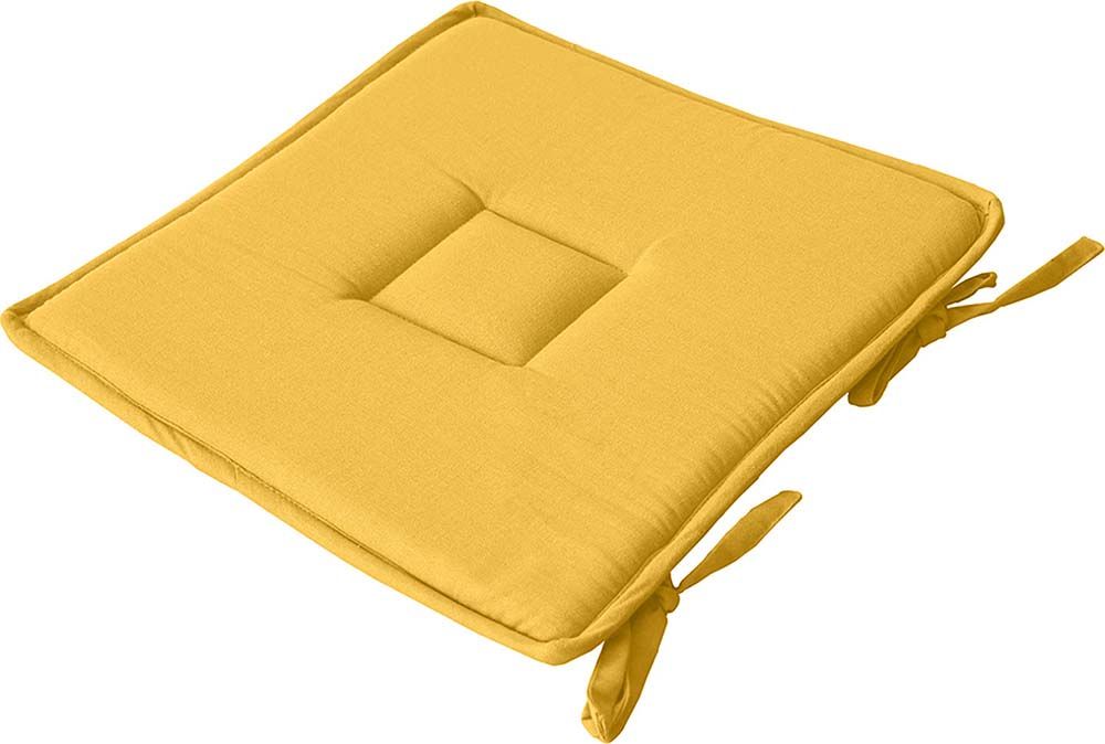 Galette plate Panama jaune 40x40cm OEKO-TEX