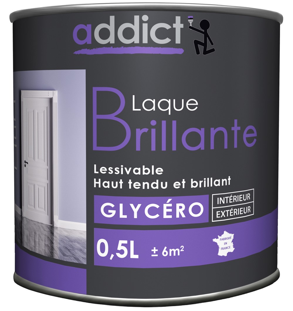 Peinture laque brillante 0.5 l noir