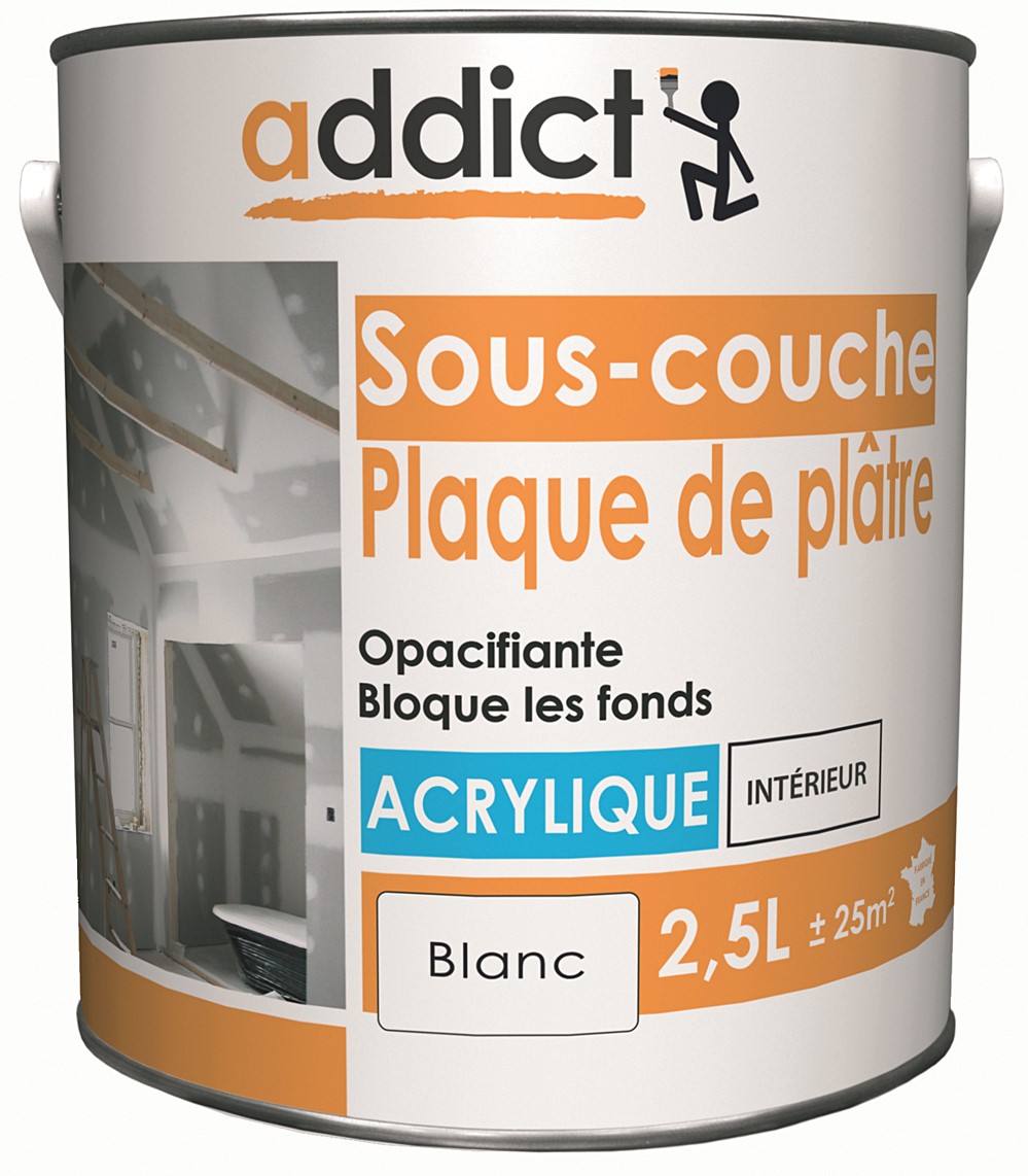 Peinture sous-couche acrylique 2,5L blanc
