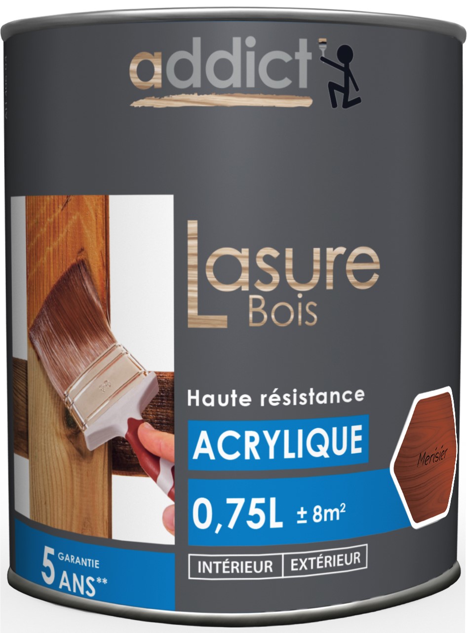 Lasure bois bleu 0.75 l merisier