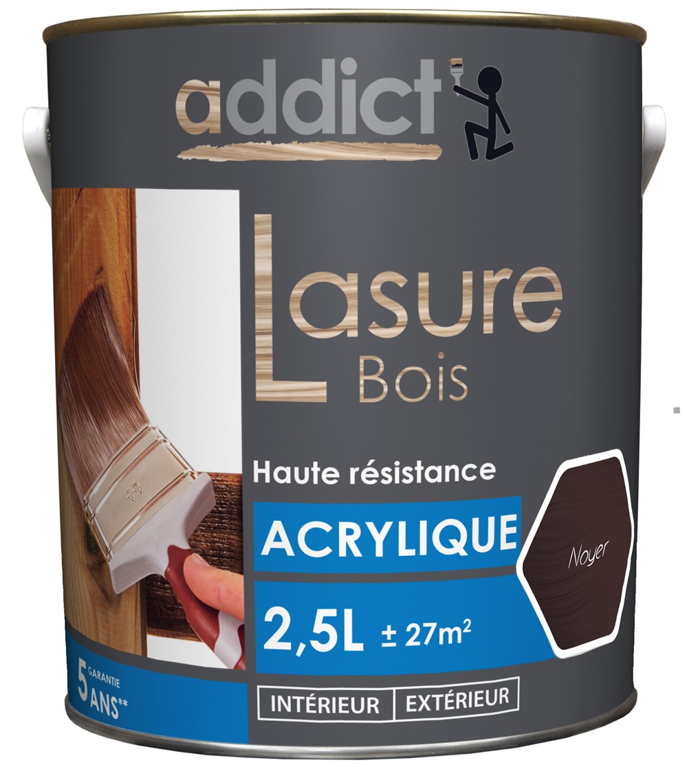 Lasure bois bleu 2.5 l noyer