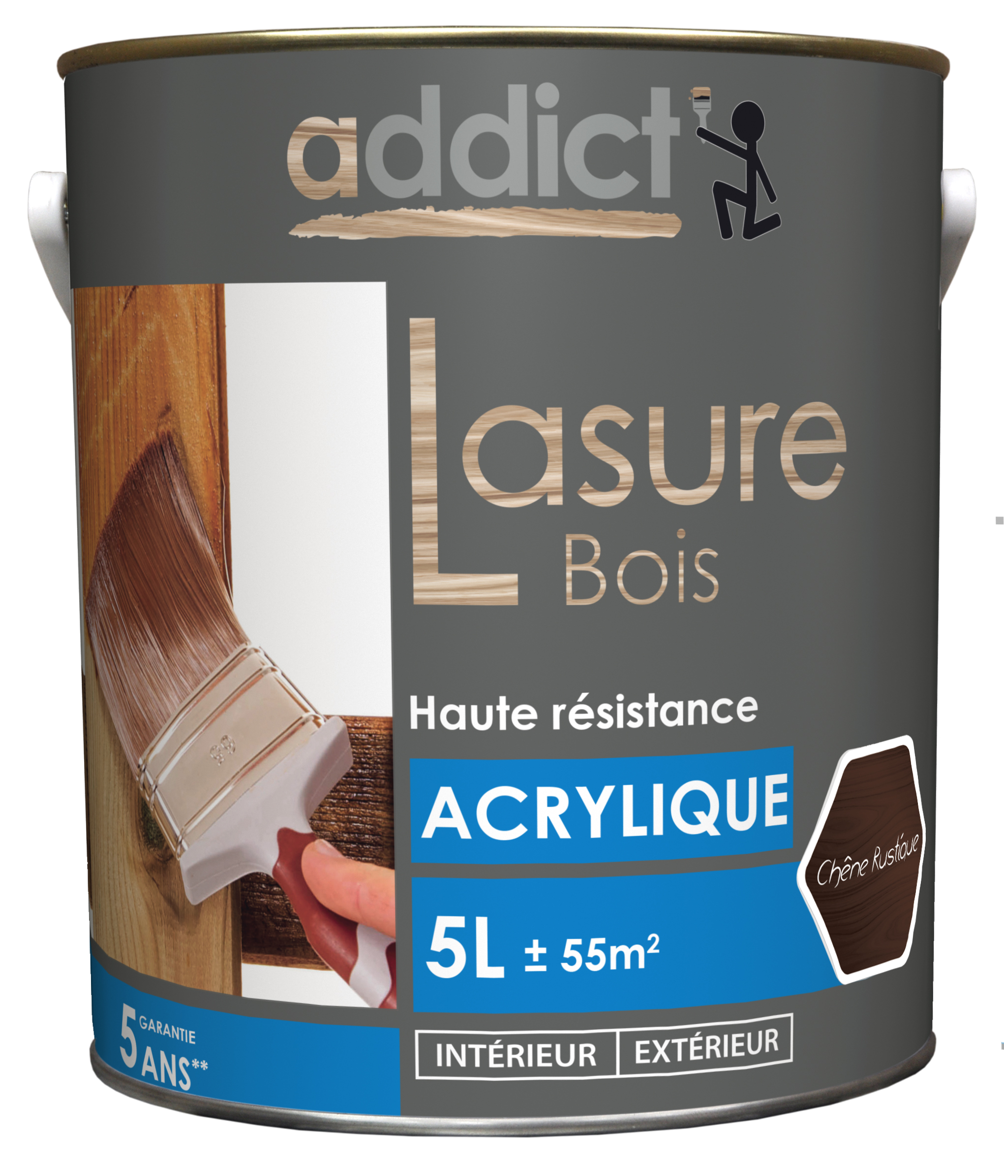Lasure bois bleu 5 l chêne rustique