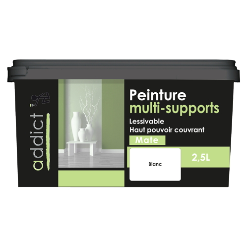 Peinture multi-supports 2,5L cendre mat