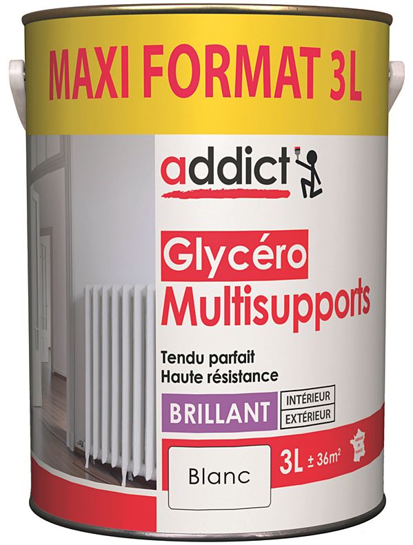 Peinture multisupport 3 l blanc brillant