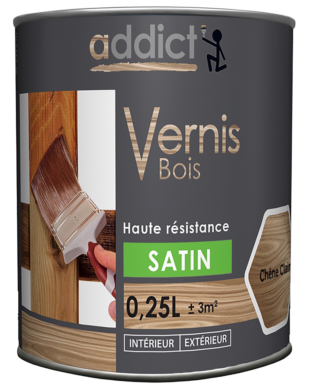 Vernis bois satin chêne clair250 ml