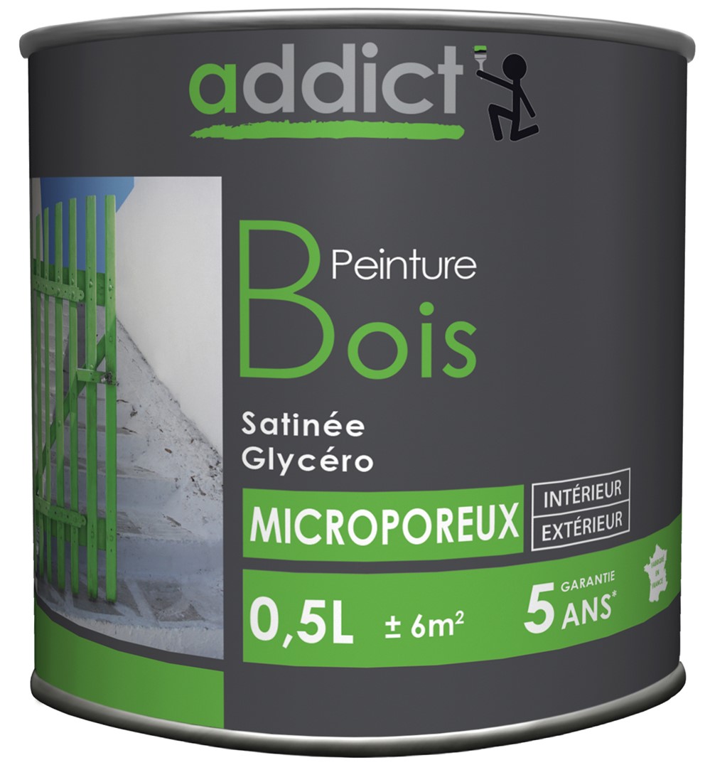 Peinture bois 0.5 l noir