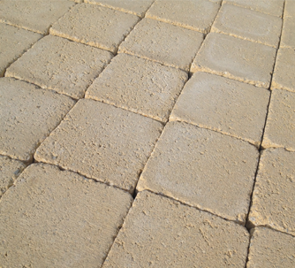 Pavés de jardin CARROCO - Jaune Sable 10,5 x 10,5 x 4 cm - NEXTERIA