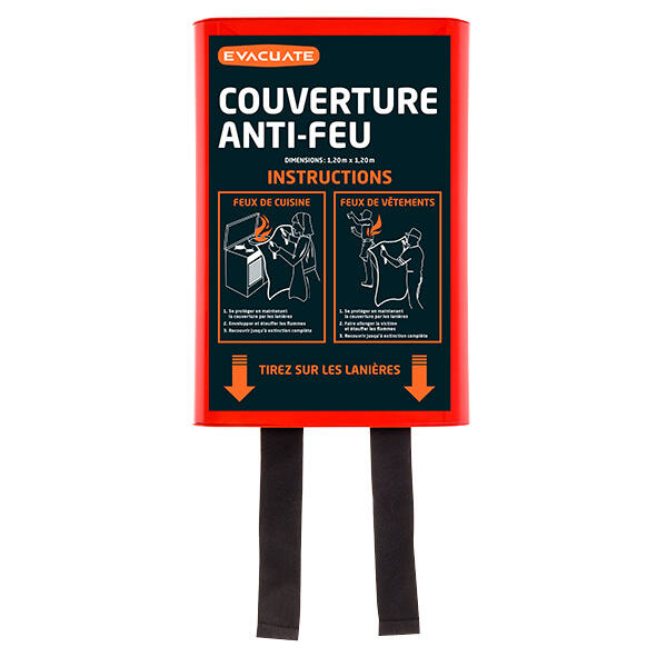 Couverture anti-feu 1,20x1,20m - EVACUATE