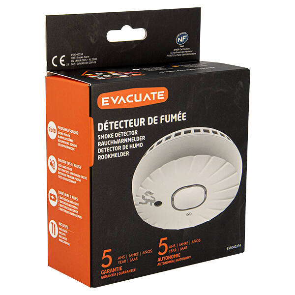 Détecteur de fumée Autonomie 5 ans