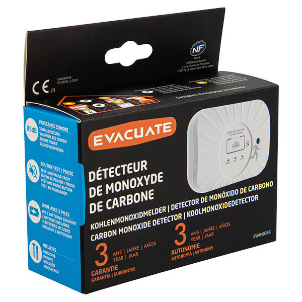 Détecteur de gaz Co Design Autonomie 3 ans