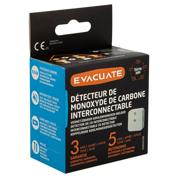 Détecteur de gaz Co Interconnect Autonomie 5 ans