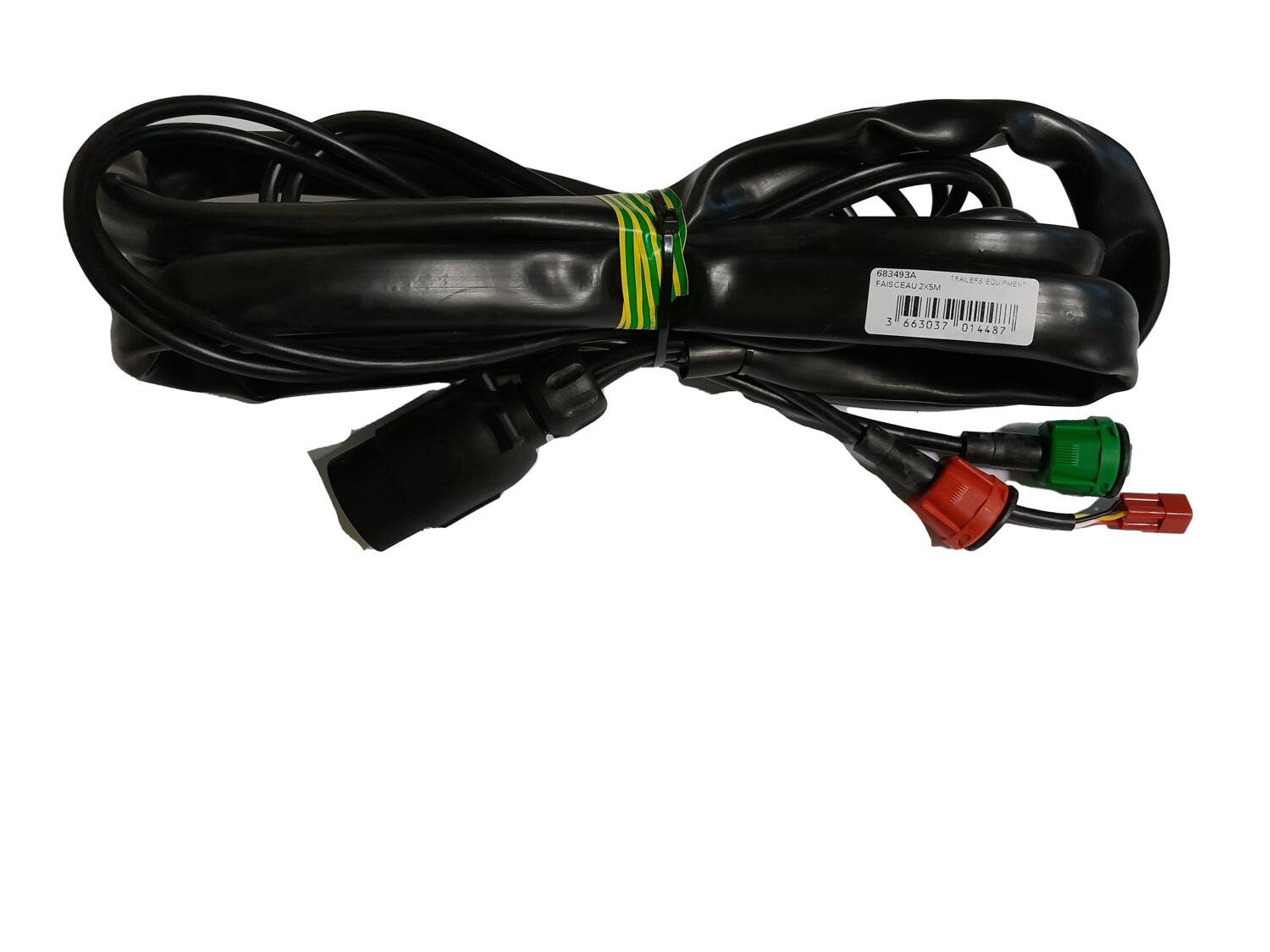 Faisceau électrique pour remorque 2x5m