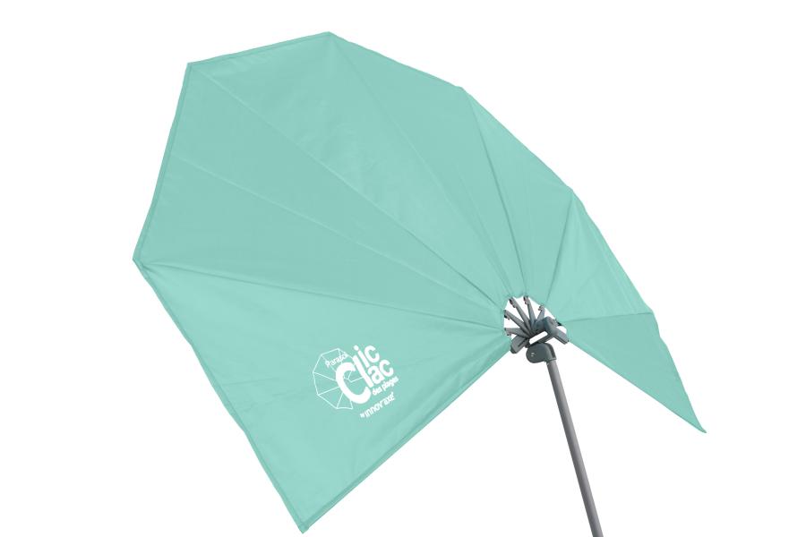 Parasol Plage Ø180cm Bleu Opale - CLIC CLAC DES PLAGES