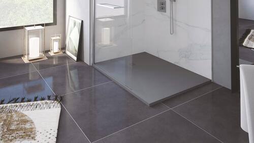 Receveur de douche à poser Nola 3 80x120x3cm Résine Anthracite Découpable - ONDEE