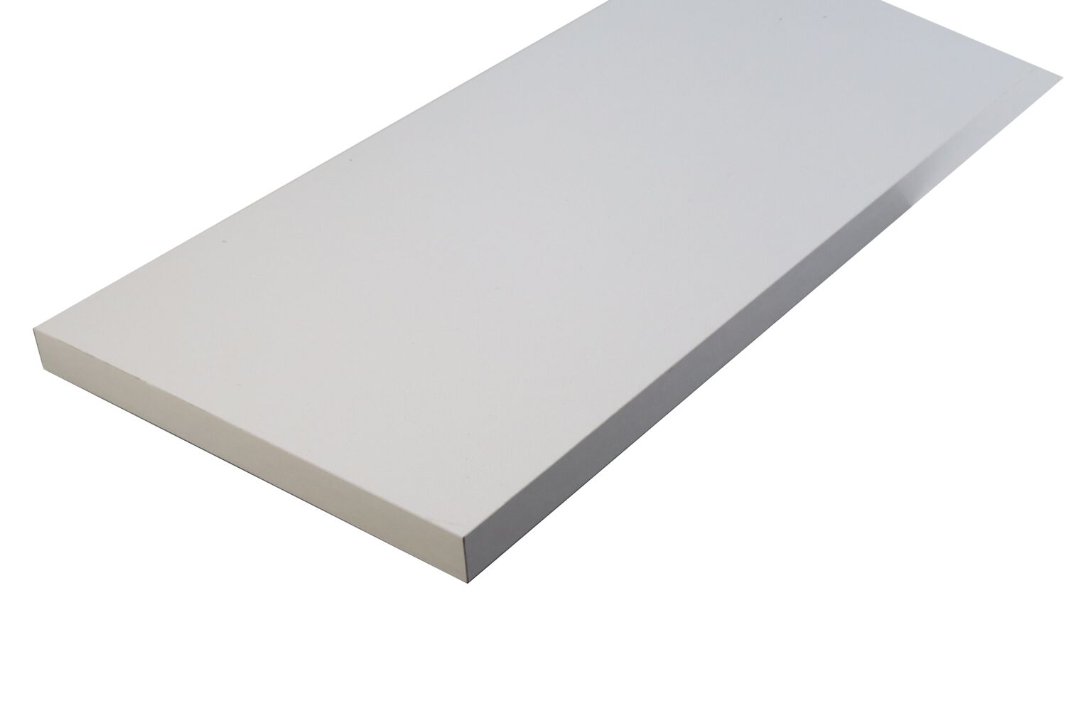 Tablette mélaminée blanche 120x40x1,8cm