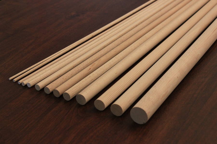 Tourillon à fixer Bois Brut 1cmx1m