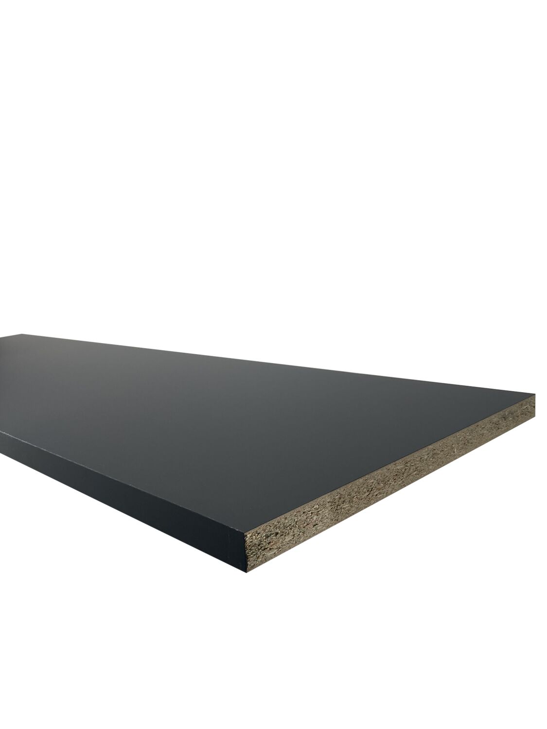 Plan de travail stratifié 305x64x3,8cm Noir mat