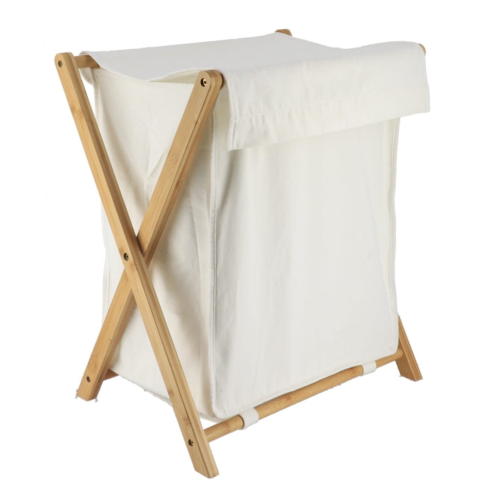 Panier à linge pliable bambou/naturel 54 L - TENDANCE