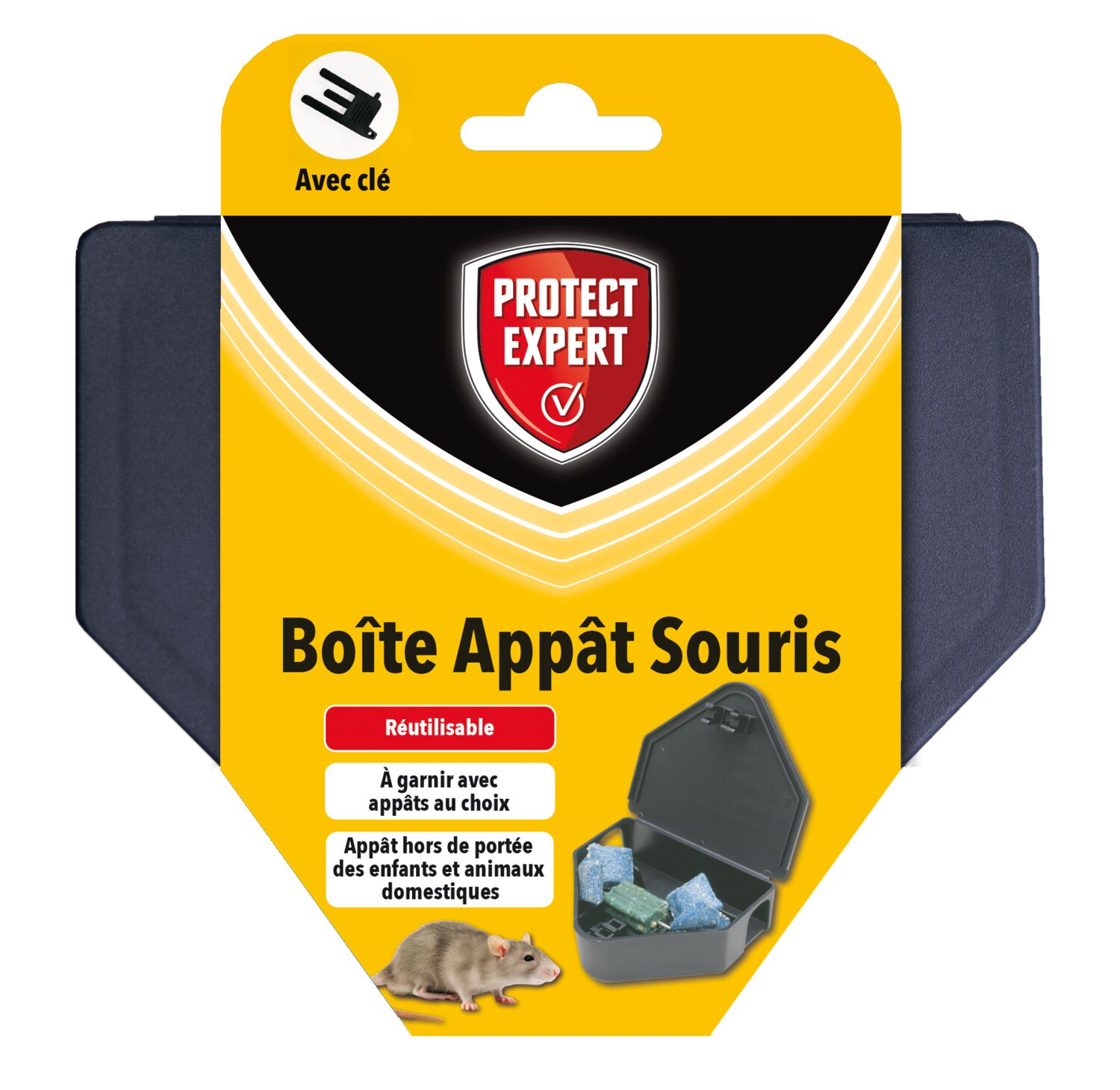 Boîte appât souris avec clé de fermeture 1 Boîte + 1 clé - PROTECT EXPERT