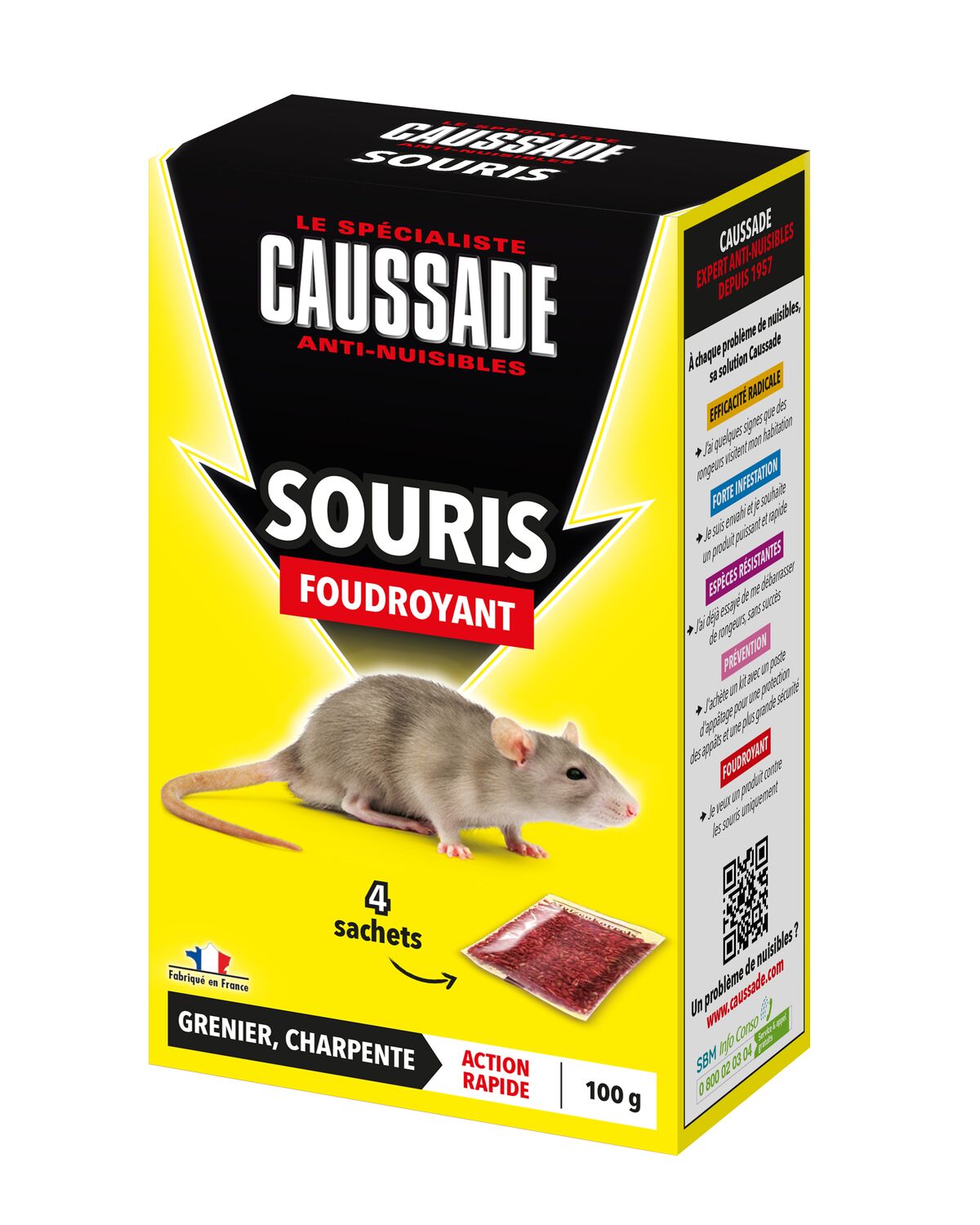 Souricide céréales forte infestation 5x20gr - CAUSSADE