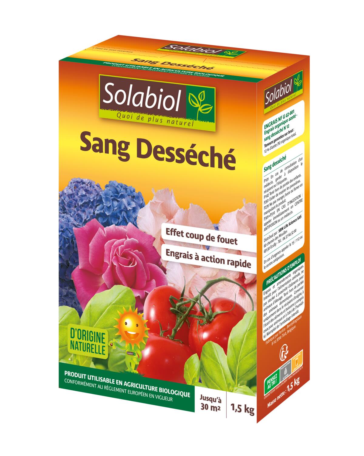 Sang désséché 1,5kg - SOLABIOL