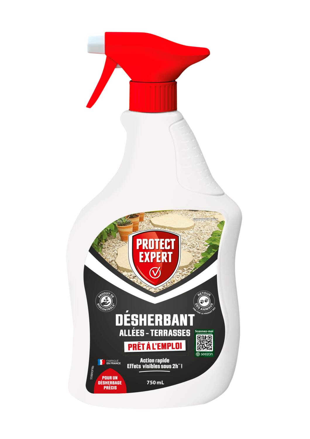 Désherbant allées, terrasses prêt-a-l'emploi 750ml - PROTECT EXPERT