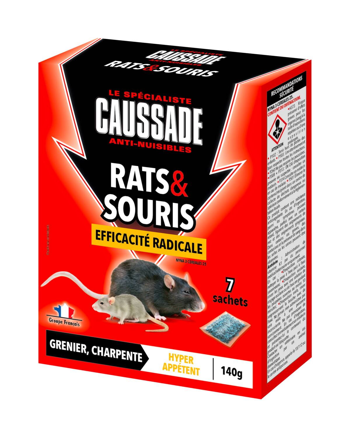 Cereales Rat Souris Difenacoum 140gr