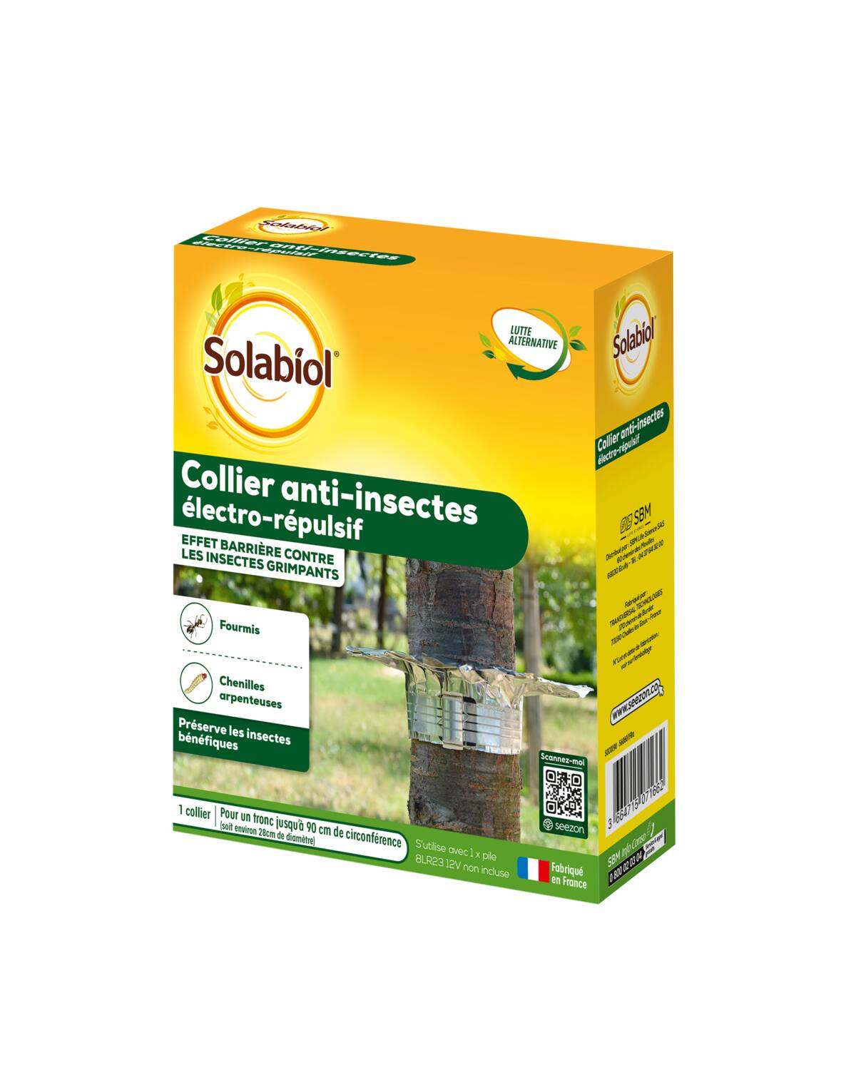 Collier anti-insectes électro-répulsif - SOLABIOL