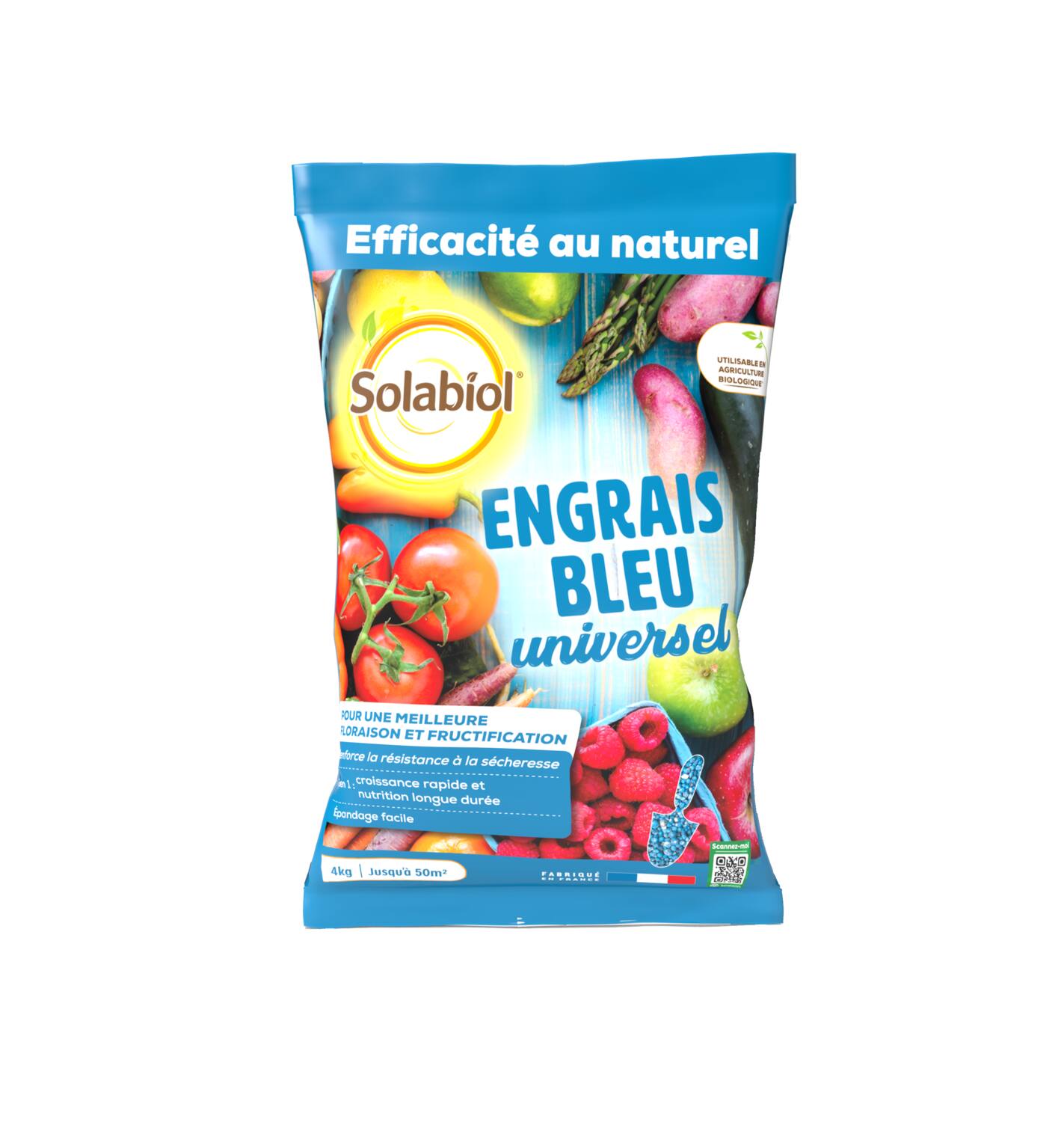 Engrais bleu micro-granulés 4kg - SOLABIOL