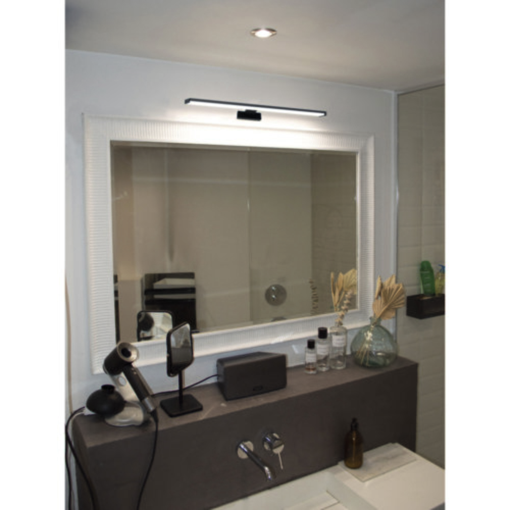 Applique LED de miroir noir 12W IP44