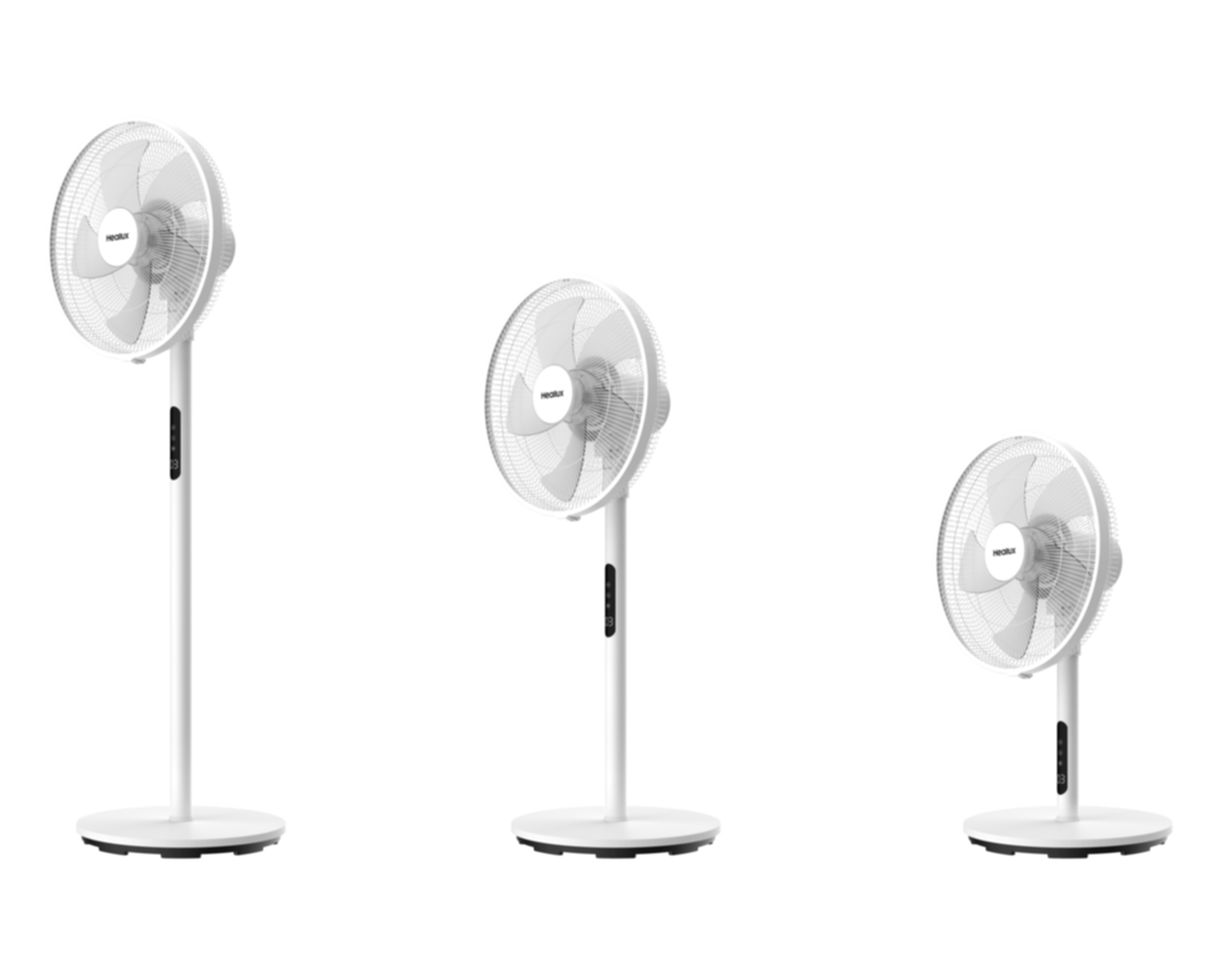 Ventilateur sur pied ajustable 45cm 55W Blanc - HEALLUX