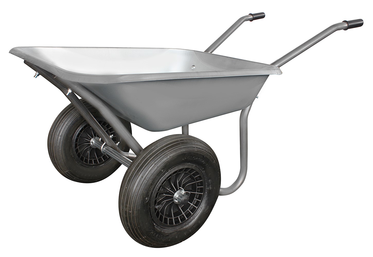 Brouette jardin galva 100l 2roues gonflables