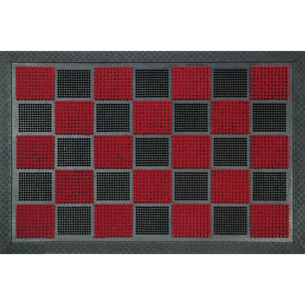 Tapis grattant Picots floqués 40x60cm noir et rouge