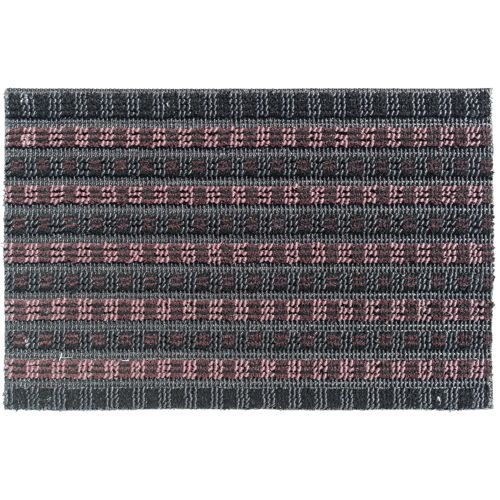 Tapis grattant solido bi-bande noir bordeau 40x60cm