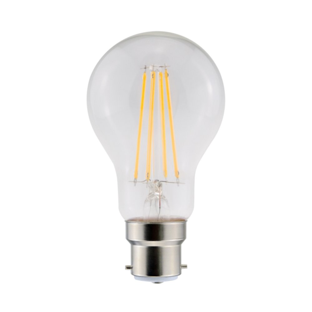 Ampoule a60 fil b22 clair 7W 2700k 806LM bt1