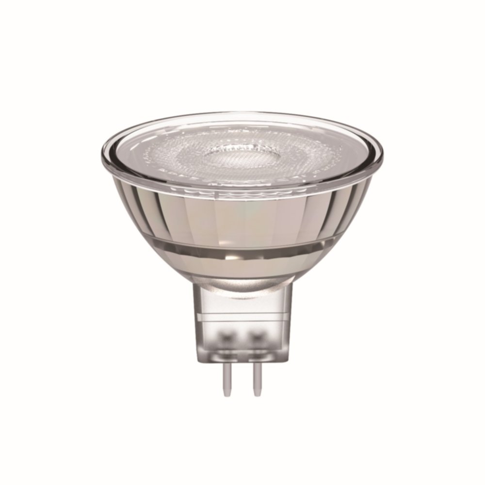 Ampoule verre smd 12v mr16gu5.3 clair 36° 5,5W 2700k