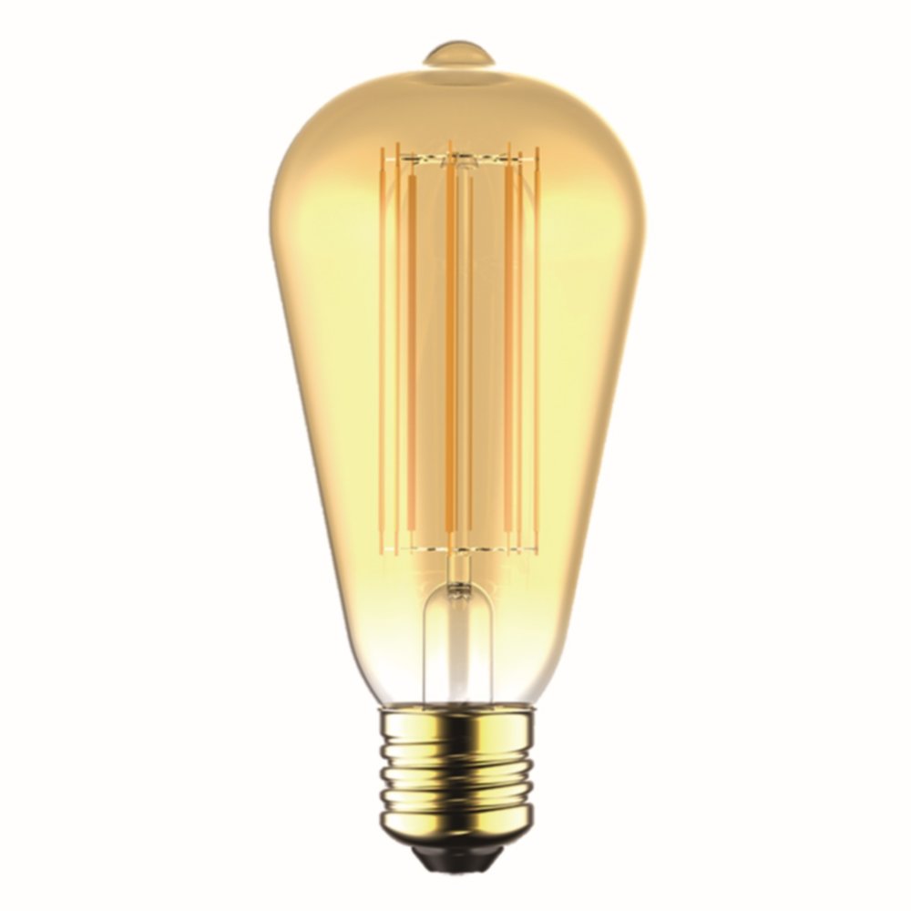 Pack 2 ampoules led filament st64 fil e27 ambrée