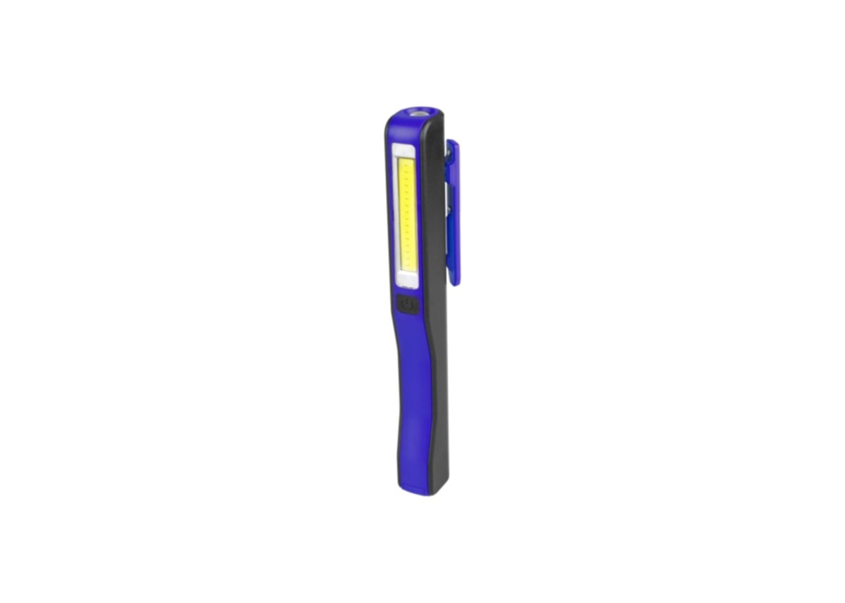 Torche stylo led bleue 1W 40LM + cob 3W 180lm