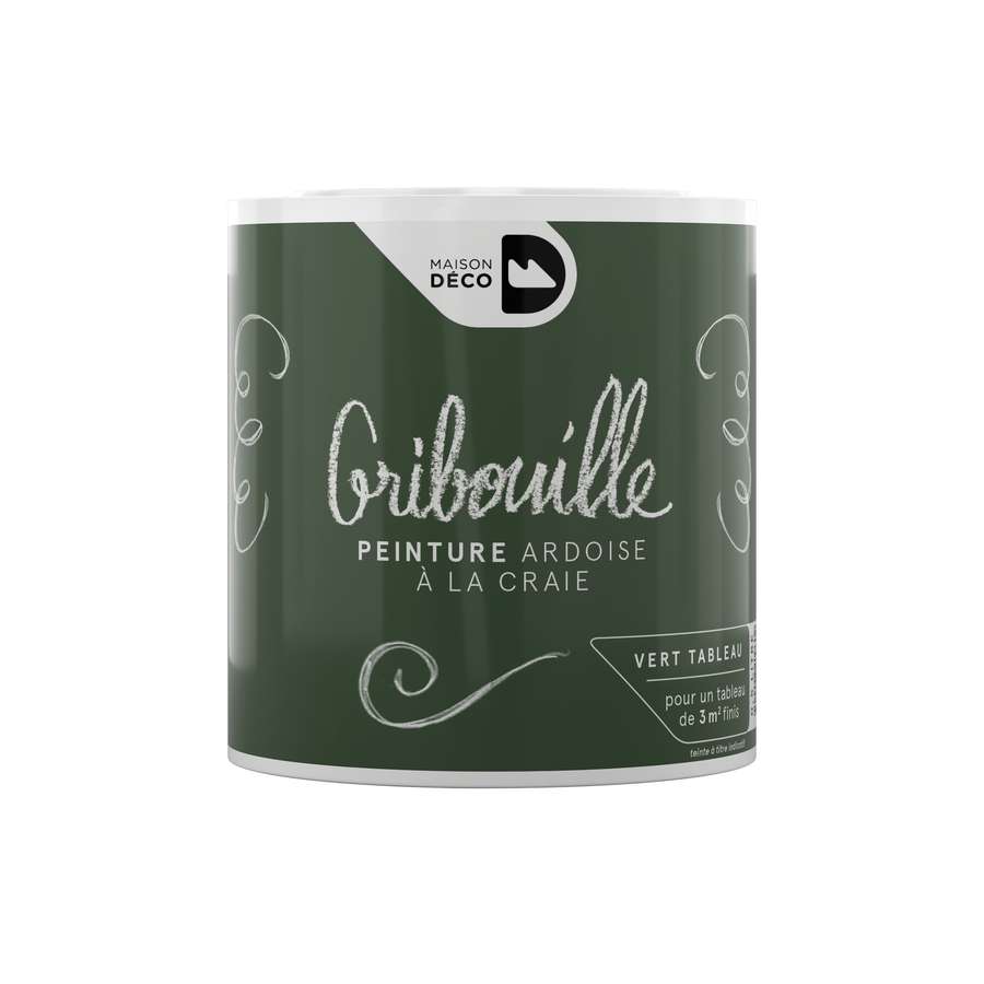 Peinture pour écrire à la craie Gribouille Vert Tableau 0,5L - MAISON DECO