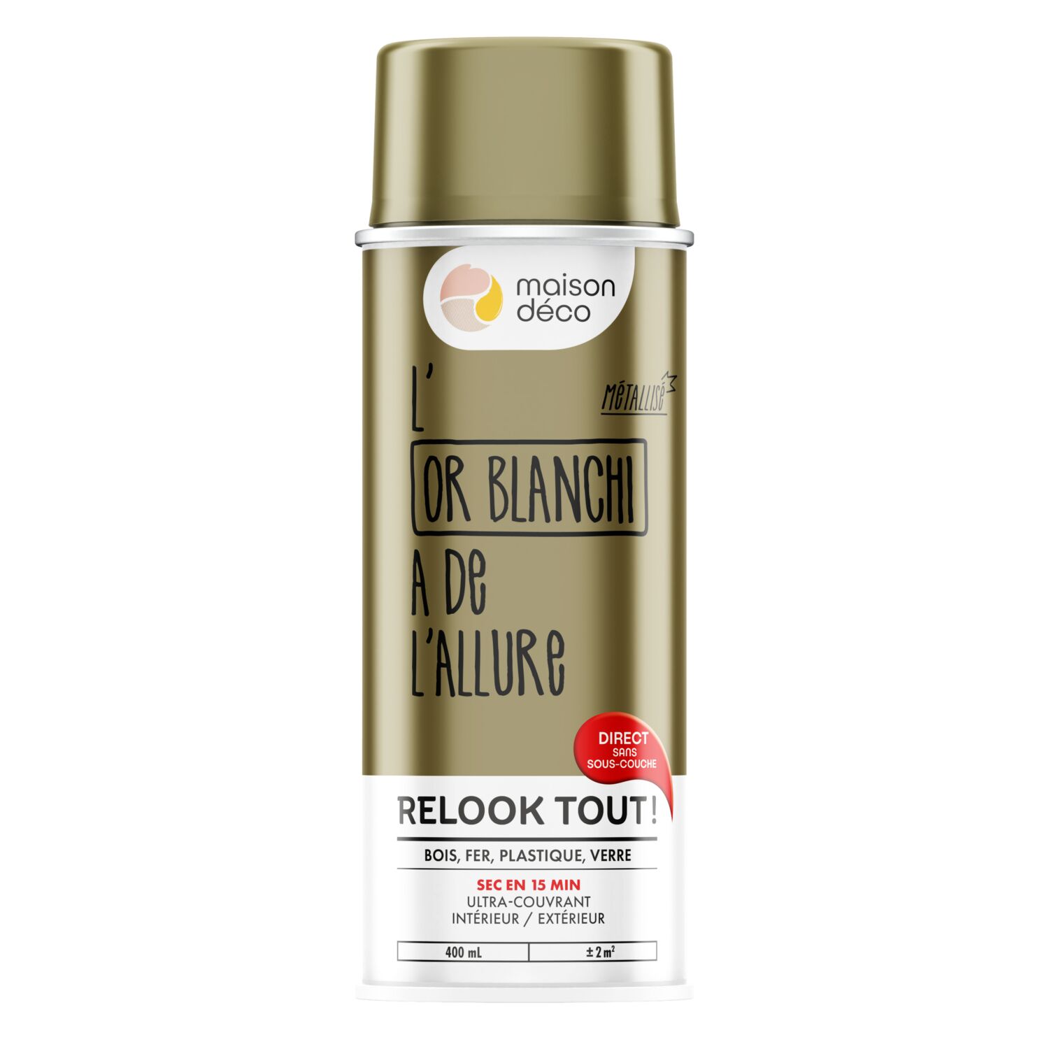Aérosol relook tout or blanchi 400 ml